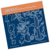 Floral Alphabet - Letter H A6 Square Groovi Plate