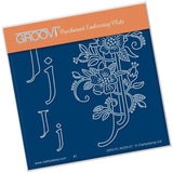 Floral Alphabet - Letter J A6 Square Groovi Plate