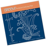 Floral Alphabet - Letter L A6 Square Groovi Plate