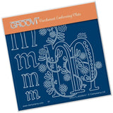 Floral Alphabet - Letter M A6 Square Groovi Plate