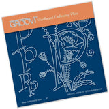 Floral Alphabet - Letter P A6 Square Groovi Plate