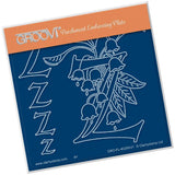 Floral Alphabet - Letter Z A6 Square Groovi Plate