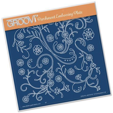 Jayne's Flourishes A5 Square Groovi Plate