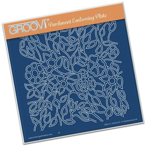 Flower Tangle A5 Square Groovi Plate