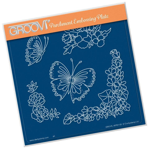 Frilly Square Friends A5 Square Groovi Plate