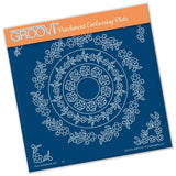 Tina's Floral Doodle Wreath A5 Square Groovi Plate
