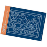 Art Nouveau Bed of Roses A6 Groovi Plate