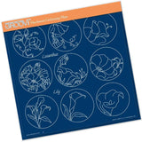 Linda's 123 - B Sweet Pea, Lisianthus & Lily A4 Square Groovi Plate