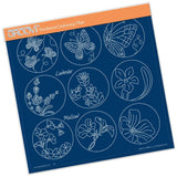 Linda's 123 - E Butterfly, Lavender & Mallow A4 Square Groovi Plate