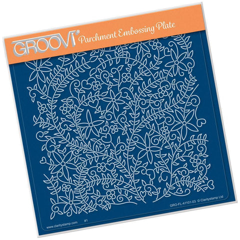Floral Forest Background A5 Square Groovi Plate