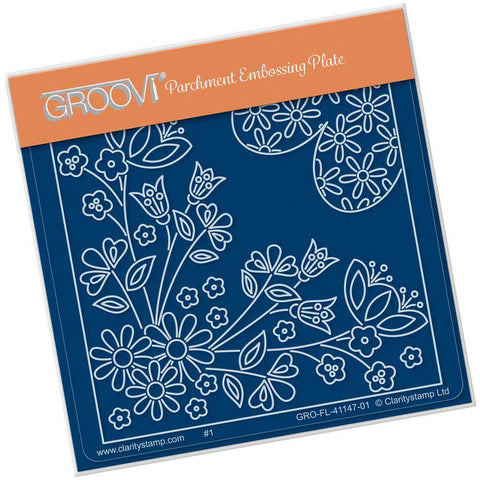 Tina's Garden Flourish A6 Square Groovi Baby Plate