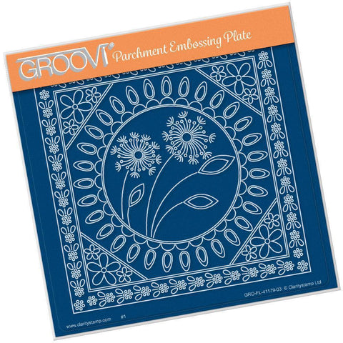Tina's Dandelion & Floral Frames A5 Square Groovi Plate