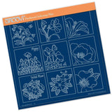 Linda's 123 - Wild Flowers A4 Square Groovi Plate