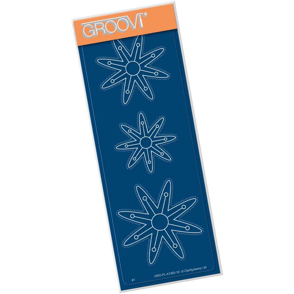 Tina's Stellar Blooms Picot Flowers A5 Long Groovi Plate