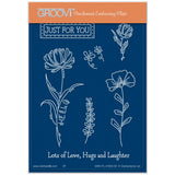 Tina's Springtime Flowers Just for You A6 Groovi Plate