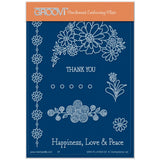 Tina's Springtime Flowers Thank You A6 Groovi Plate