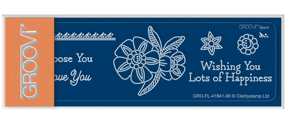 Tina's Springtime Flowers Wishing Happiness Groovi Spacer Plate