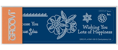 Tina's Springtime Flowers Wishing Happiness Groovi Spacer Plate