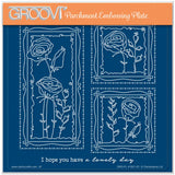 Barbara's SHAC Rose Floral Panels A5 Square Groovi Plate
