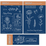Tina's Springtime Flowers Celebrate Your Day  A6  + Spacer Groovi Plate Set