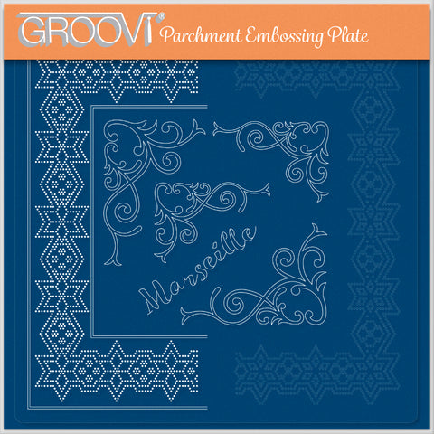 Marseille - French Cities Diagonal Lace Duet A4 Square Groovi Piercing Grid