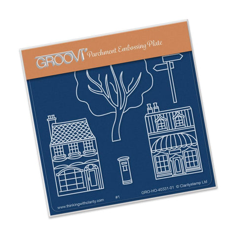 Wee Shops & Tree A6 Square Groovi Baby Plate