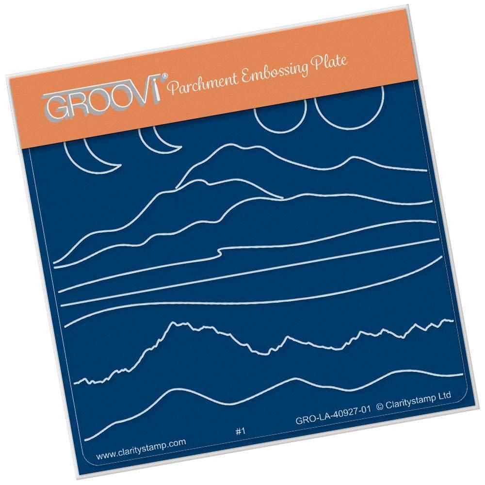 Mountains & Hills A6 Square Groovi Plate