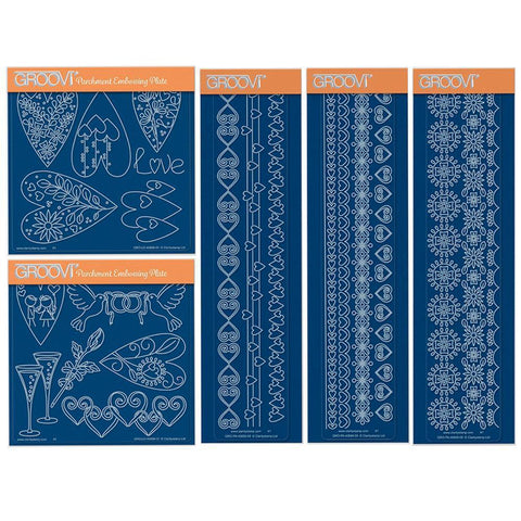 Tina's Doodle Hearts Collection Groovi Plate Set