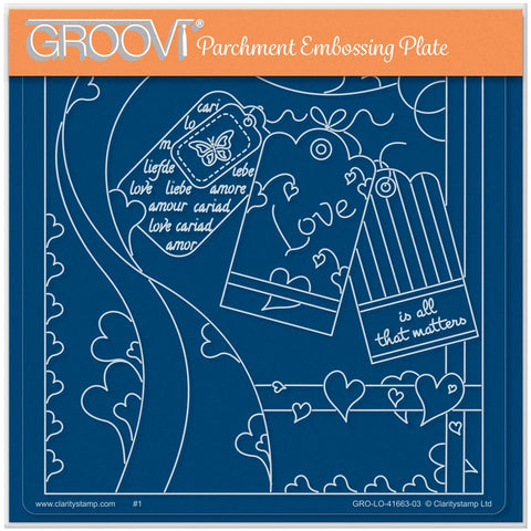 Linda's Love Is All That Matters - Easy Layout A5 Square Groovi Plate (Set 3)