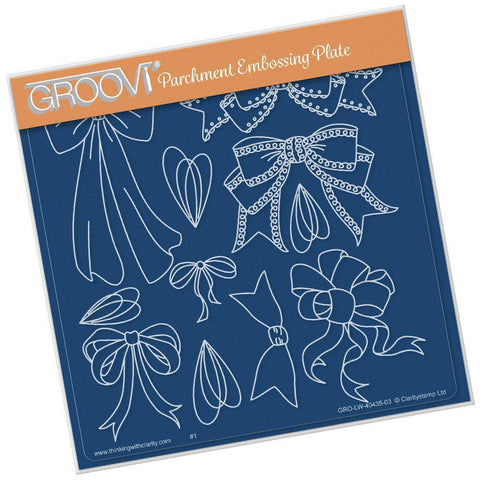 Linda's Ribbons & Bows A5 Square Groovi Plate