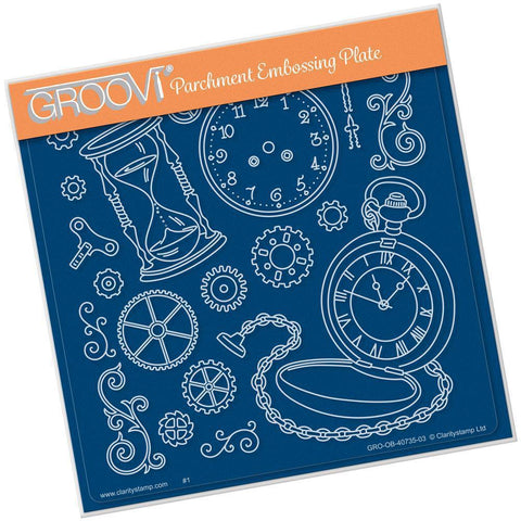 Clocks A5 Square Groovi Plate