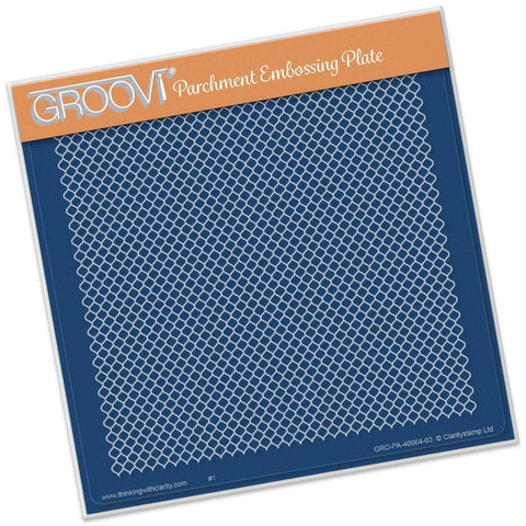 Small Lace Netting A5 Square Groovi Plate