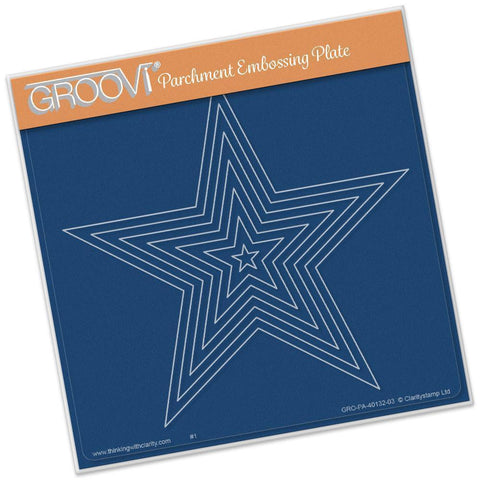 Nested Stars A5 Square Groovi Plate