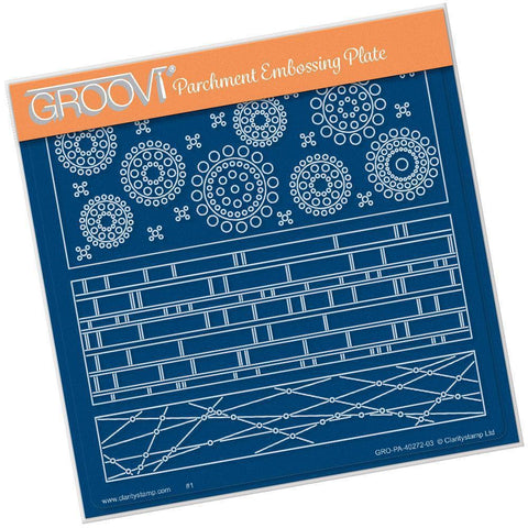 Tina's Funky Brickwork Layering Panels A5 Square Groovi Plate
