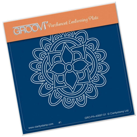 Mahalo Mandala A6 Square Groovi Baby Plate