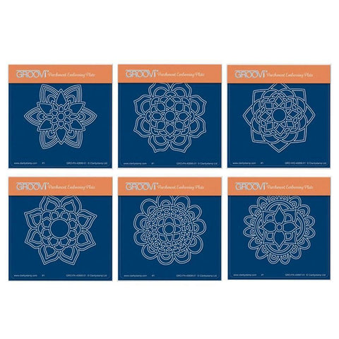 Mandalas Collection A6 Square Groovi Baby Plate Set