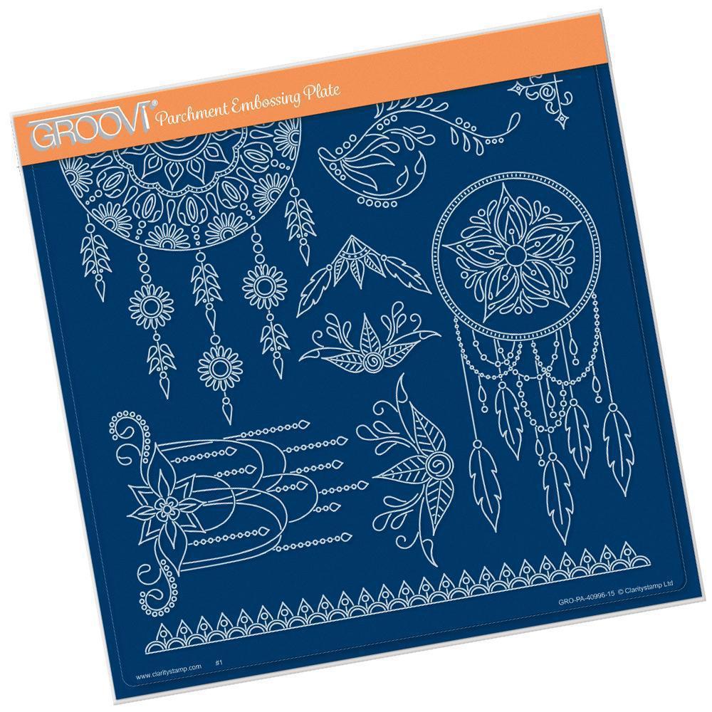 Tina's Henna Dreamcatcher A4 Square Groovi Plate