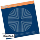 Nested Circles Picot Cut A4 Square Groovi Plate