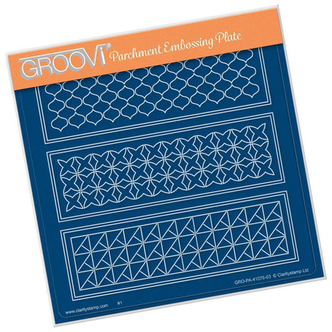 Tina's Geo Layering Rectangles A5 Square Groovi Plate