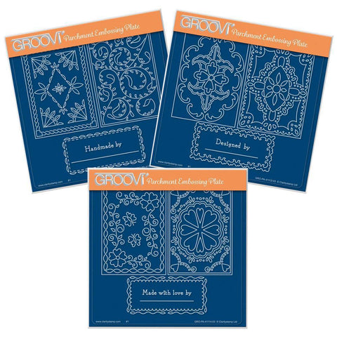 Josie's Parchment Trading Cards A5 Square Groovi Plate Trio