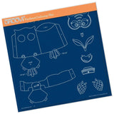 Linda's Baby Owl A4 Square Groovi Tem-plate
