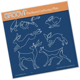 Woodland Animals A5 Square Groovi Plate