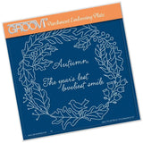 Autumn Wreath A5 Square Groovi Plate