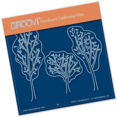 Trees A6 Square Groovi Plate