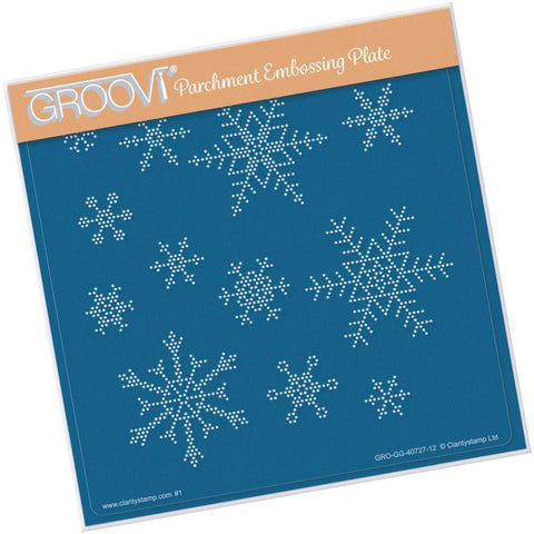 Small Snowflakes A5 Square Groovi Piercing Grid