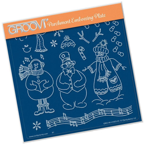 Linda's Build a Snowman A5 Square Groovi Plate