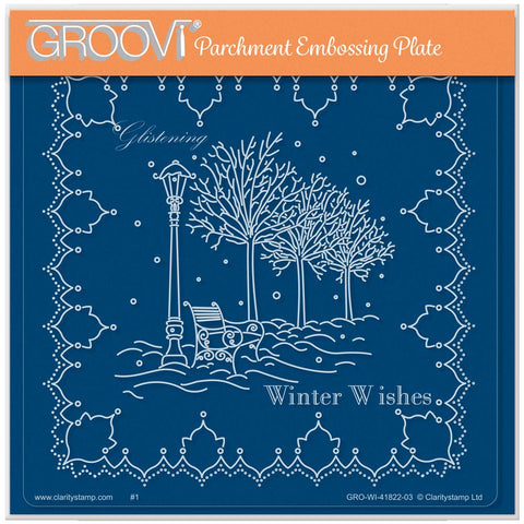 Linda's Glistening Winter - Christmas Treasures (Set 1) A5 Square Groovi Plate