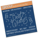 Best Wishes A5 Square Groovi Plate