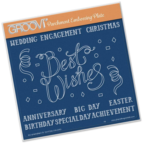 Best Wishes A5 Square Groovi Plate