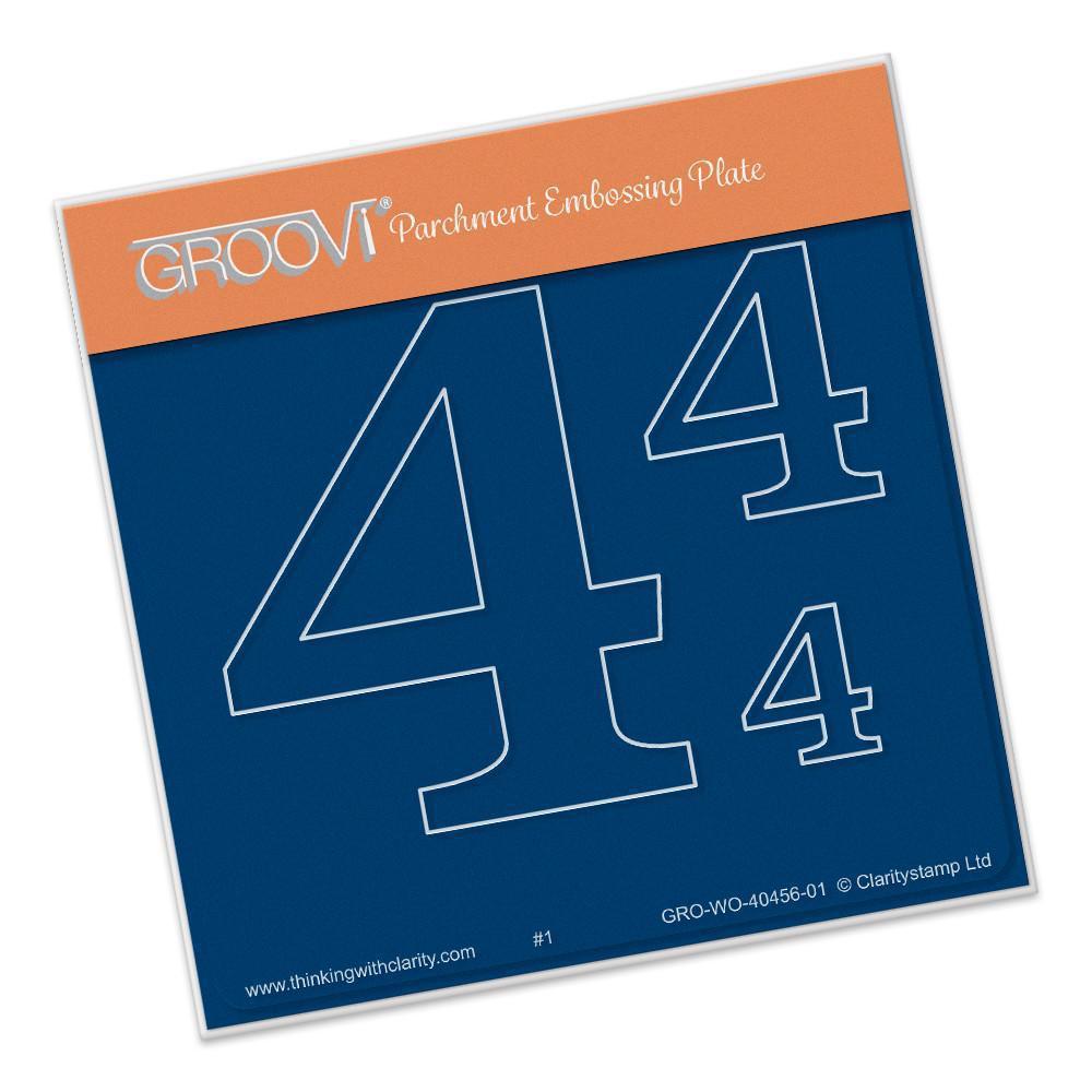 Open Number Four A6 Square Groovi Baby Plate